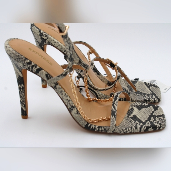 Express Shoes - NWT Express Snake Skin Stiletto Heels – Size 9